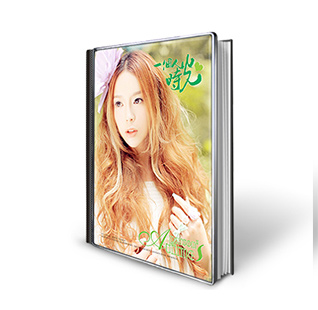 18寸豎款金屬框琉璃冊